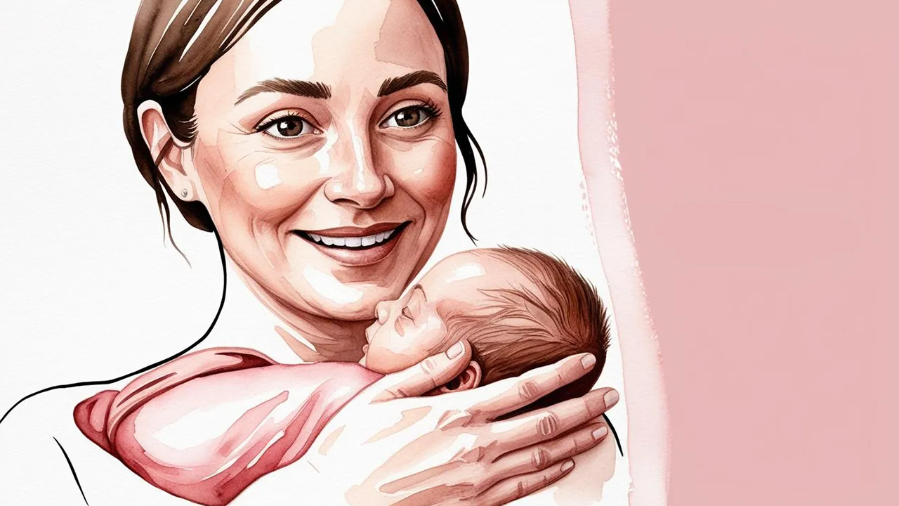 A Mother holding a newborn skin-to-skin