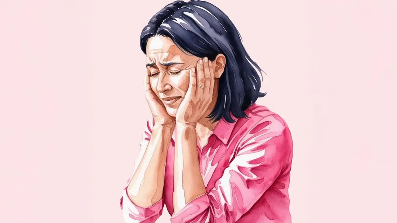 A Woman is so stressed and kept her hands on her face.